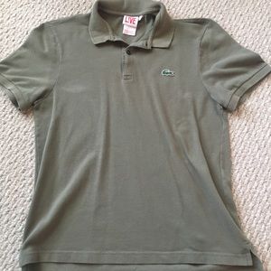Army green Lacoste polo